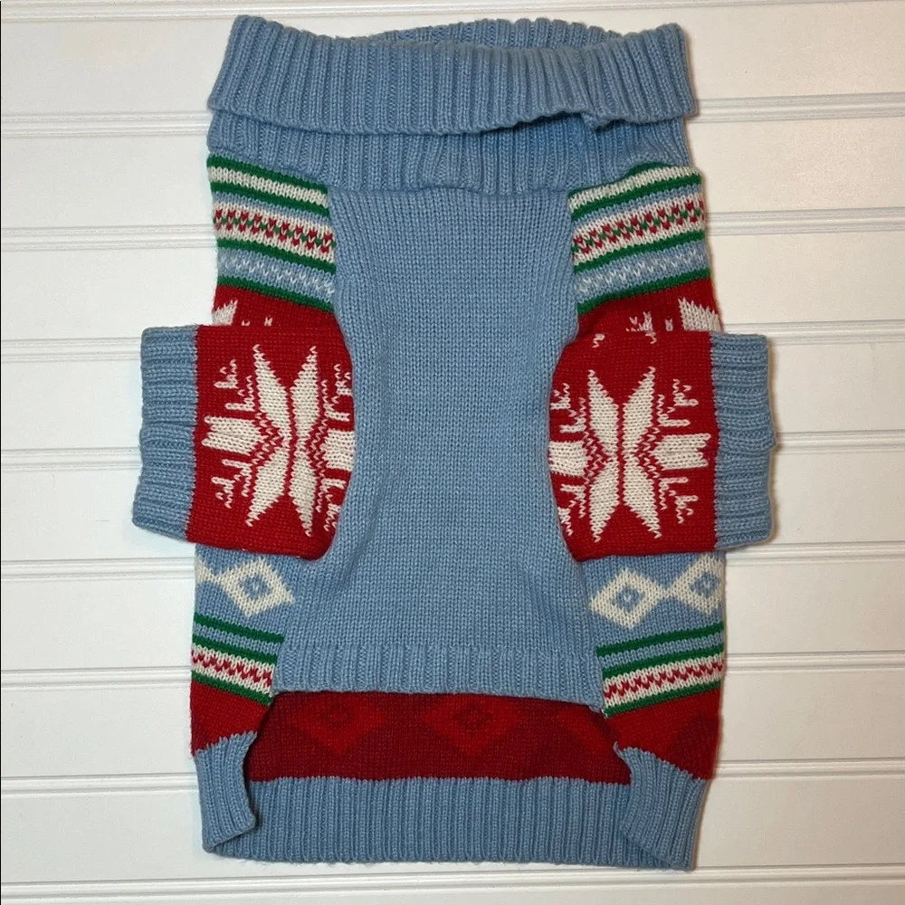 Merry Makings Fair Isle Dog holiday festive sweater size M